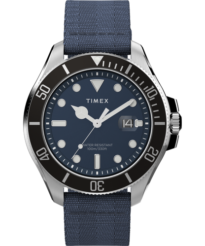 Timex Harborside Coast 44mm Recycled Fabric Strap Watch