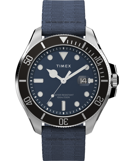 Timex Harborside Coast 44mm Recycled Fabric Strap Watch