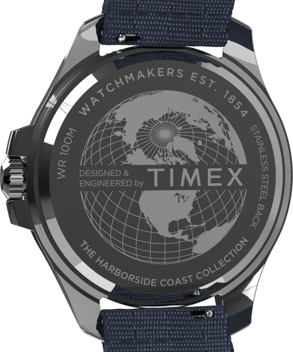 Timex Harborside Coast 44mm Recycled Fabric Strap Watch