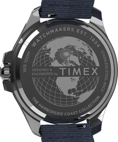 Timex Harborside Coast 44mm Recycled Fabric Strap Watch