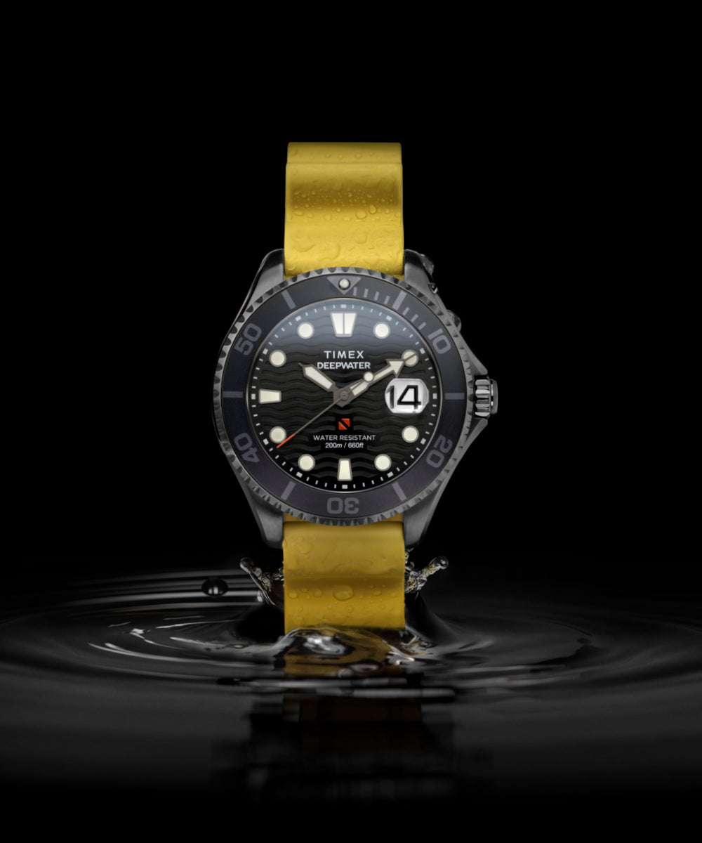 Timex Deepwater Meridian 200 44mm Synthetic Rubber Strap Watch