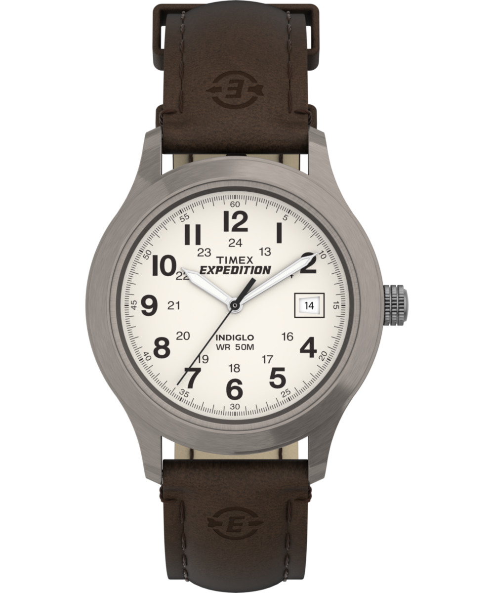 Timex Expedition Metal Field 37mm Leather Strap Watch