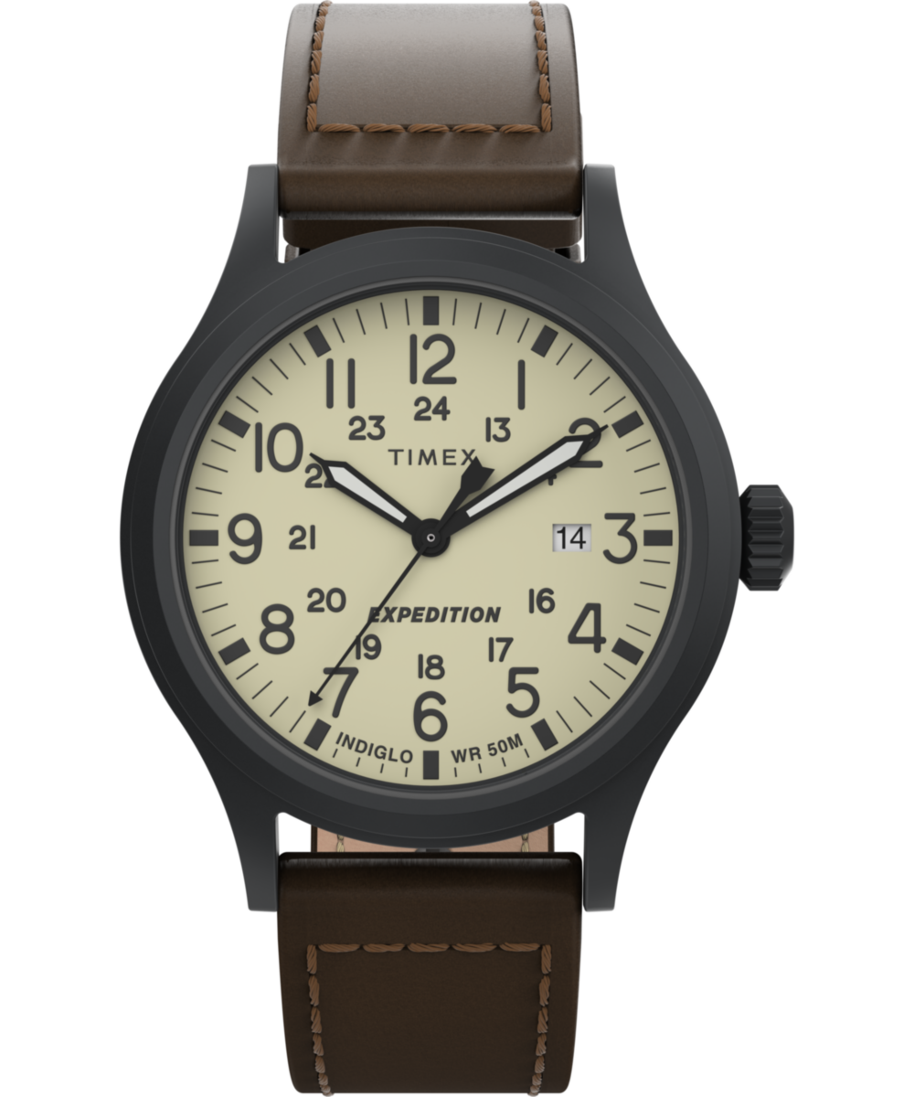Timex Expedition Scout 40mm Leather Strap Watch