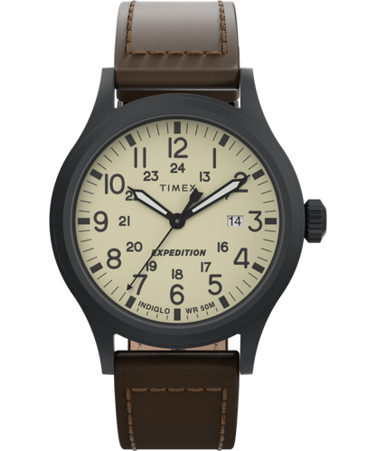 Timex Expedition Scout 40mm Leather Strap Watch