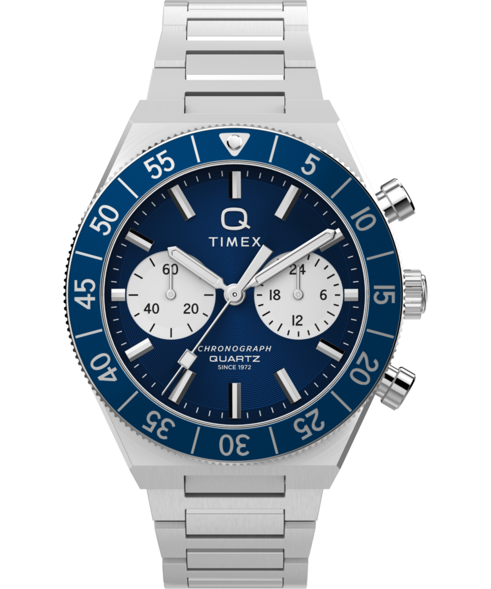 Timex Q Timex Continental Chronograph 40mm Stainless Steel Bracelet Watch