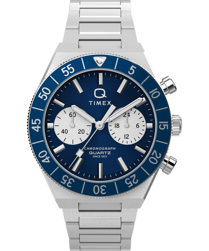 Timex Q Timex Continental Chronograph 40mm Stainless Steel Bracelet Watch