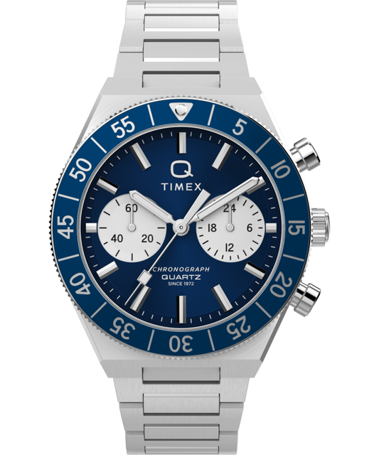 Timex Q Timex Continental Chronograph 40mm Stainless Steel Bracelet Watch
