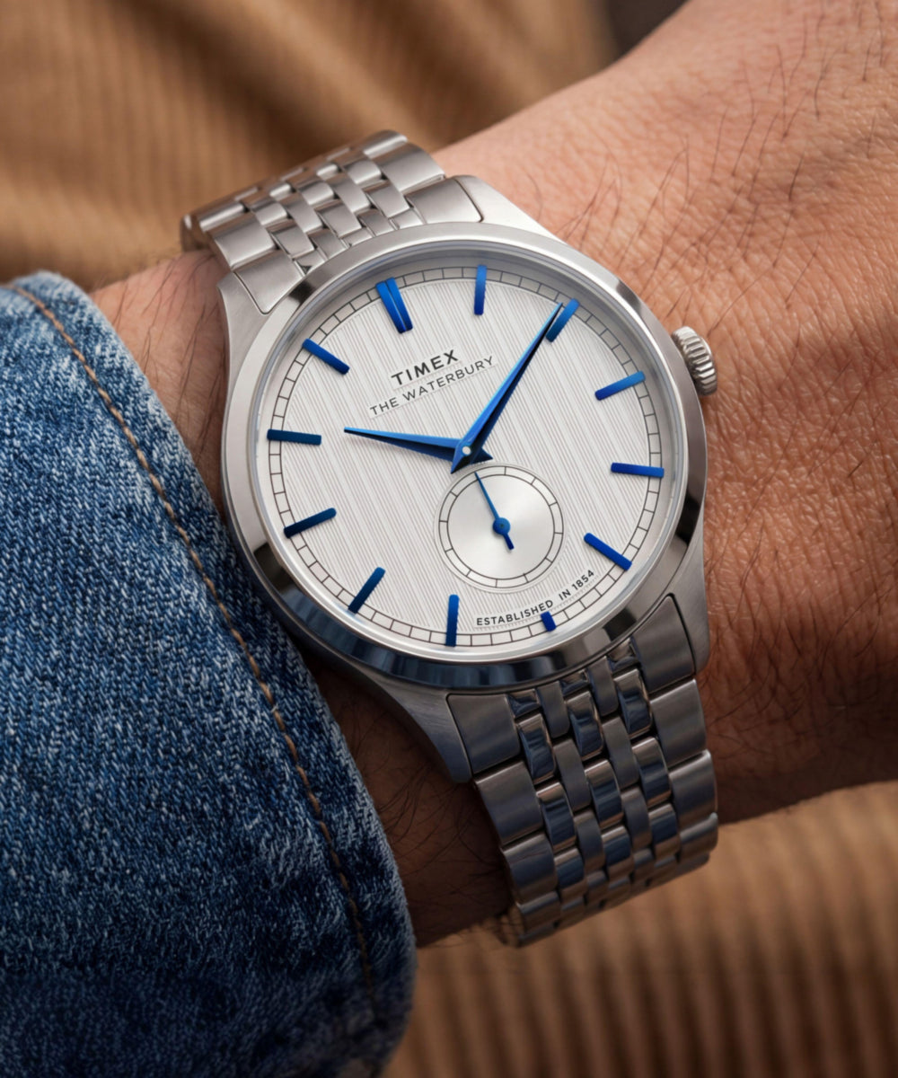 Timex Waterbury Classic Sub-Second 39mm Stainless Steel Bracelet Watch