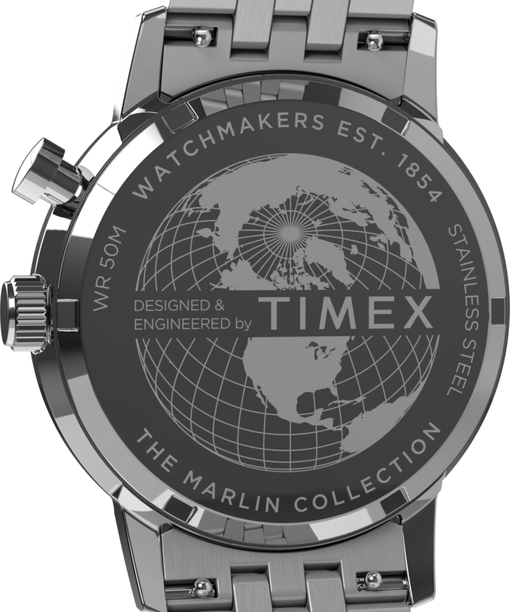 Timex Marlin Moon Phase Multifunction 40mm Stainless Steel Bracelet Watch