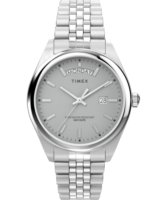 Timex Timex Legacy Day and Date 41mm Stainless Steel Bracelet Watch