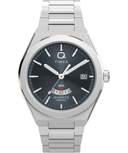 Timex Q Timex Continental GMT 39mm Stainless Steel Bracelet Watch