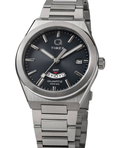 Timex Q Timex Continental GMT 39mm Stainless Steel Bracelet Watch