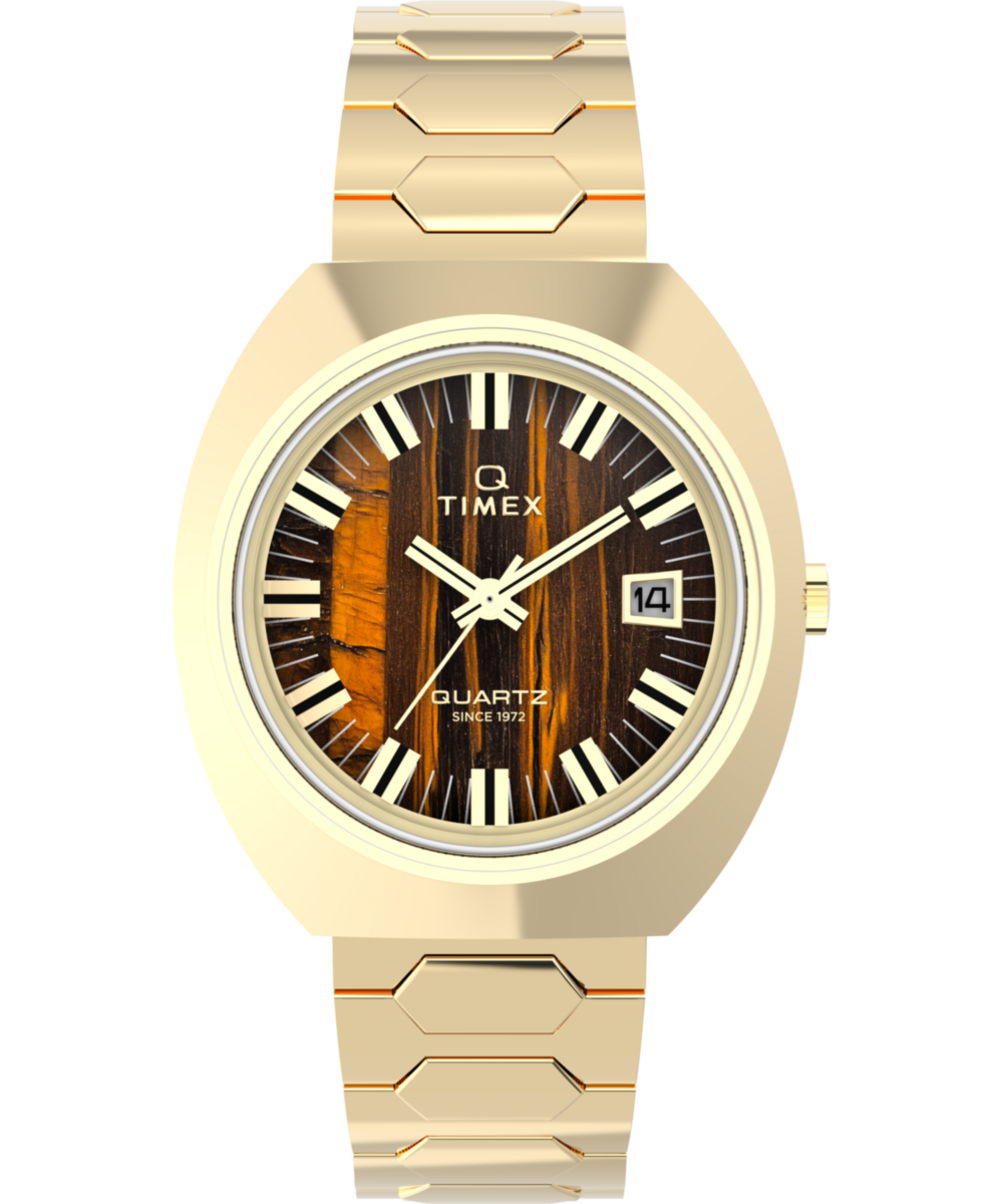 Timex Q Timex 1972 Time Machine Reissue 39mm Stainless Steel Bracelet Watch
