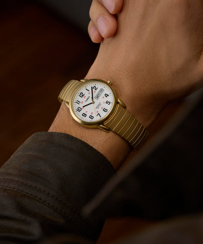 Timex Easy Reader Day Date 35mm Extra Long Expansion Band Watch