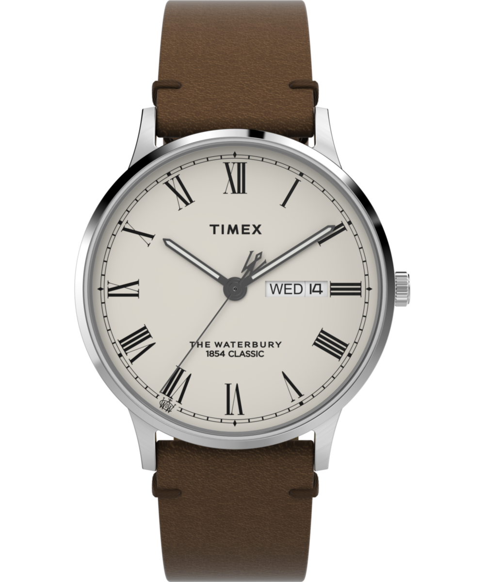 Timex Waterbury Classic 40mm Leather Strap Watch