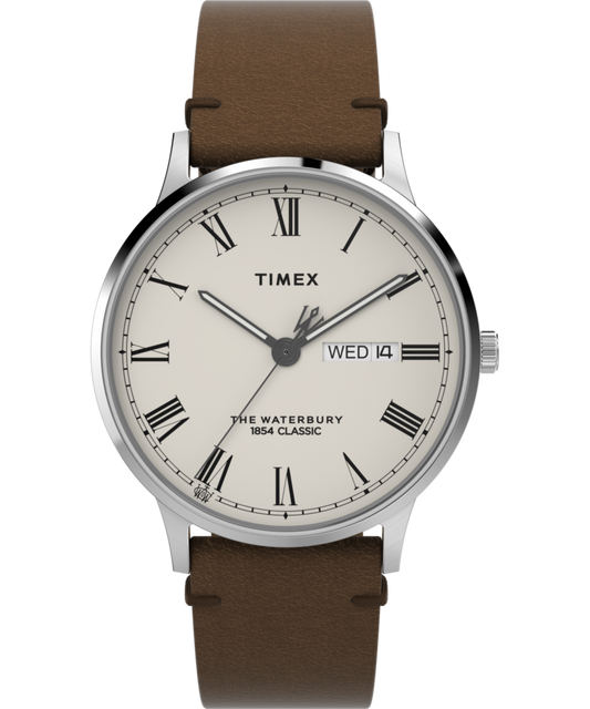 Timex Waterbury Classic 40mm Leather Strap Watch