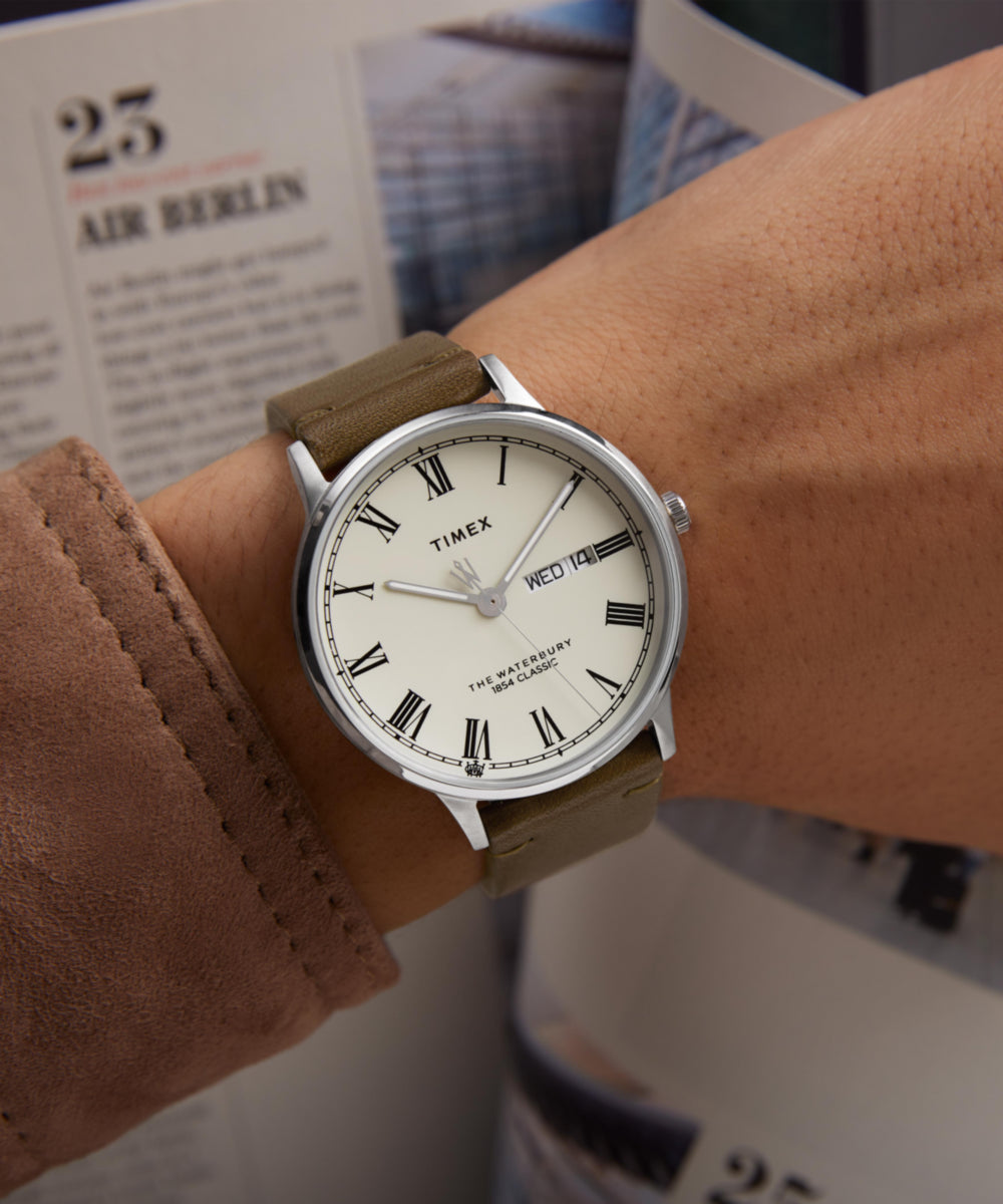 Timex Waterbury Classic 40mm Leather Strap Watch