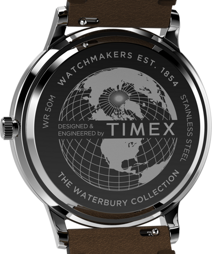 Timex Waterbury Classic 40mm Leather Strap Watch