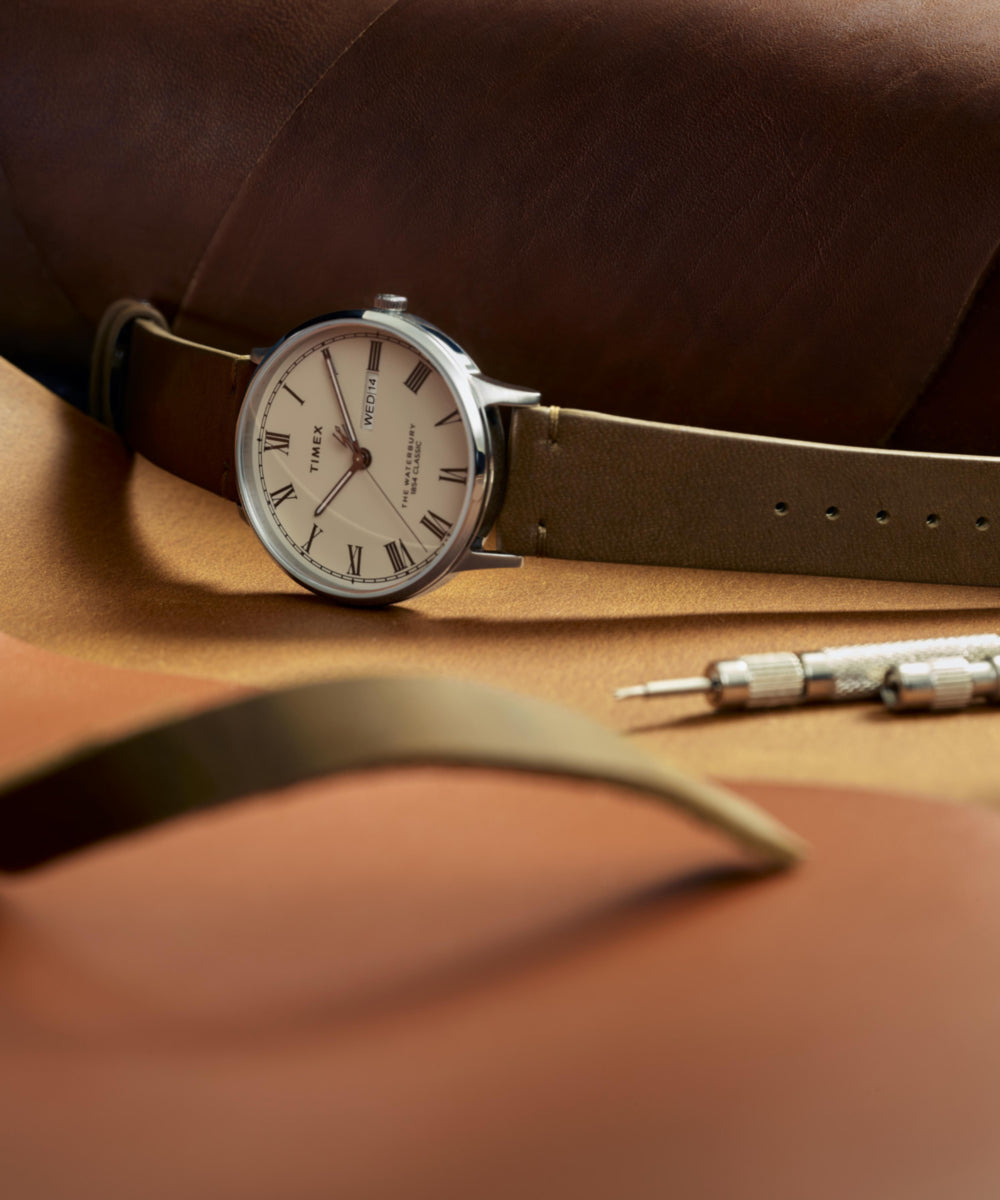 Timex Waterbury Classic 40mm Leather Strap Watch