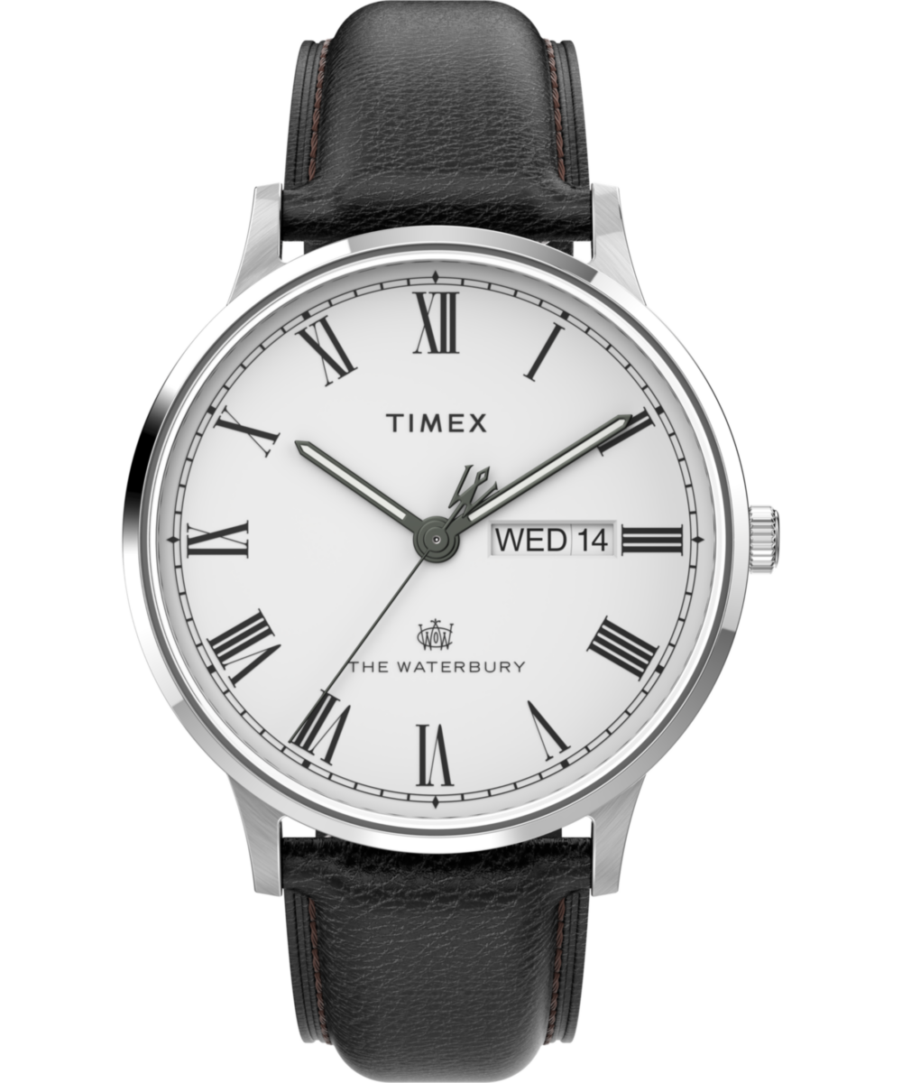 Timex Waterbury Classic Day/Date 40mm Leather Strap Watch