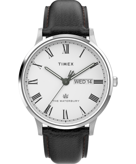 Timex Waterbury Classic Day/Date 40mm Leather Strap Watch