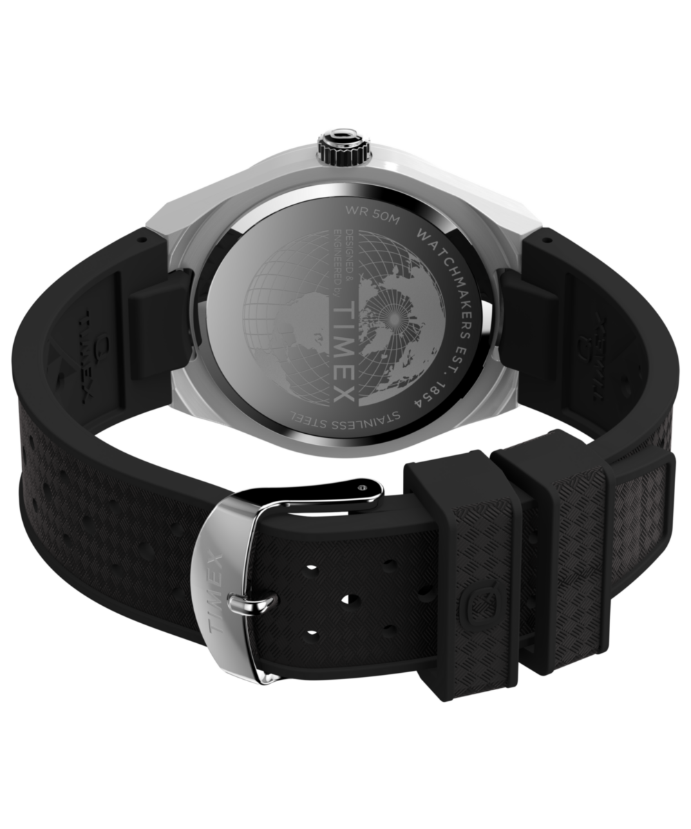 Timex Q Timex Continental GMT 39mm Synthetic Rubber Strap Watch