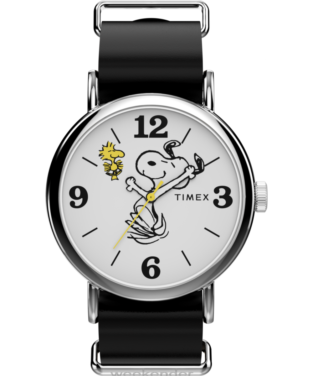 Timex Peanuts x Timex Weekender Snoopy 40mm Leather Strap Watch
