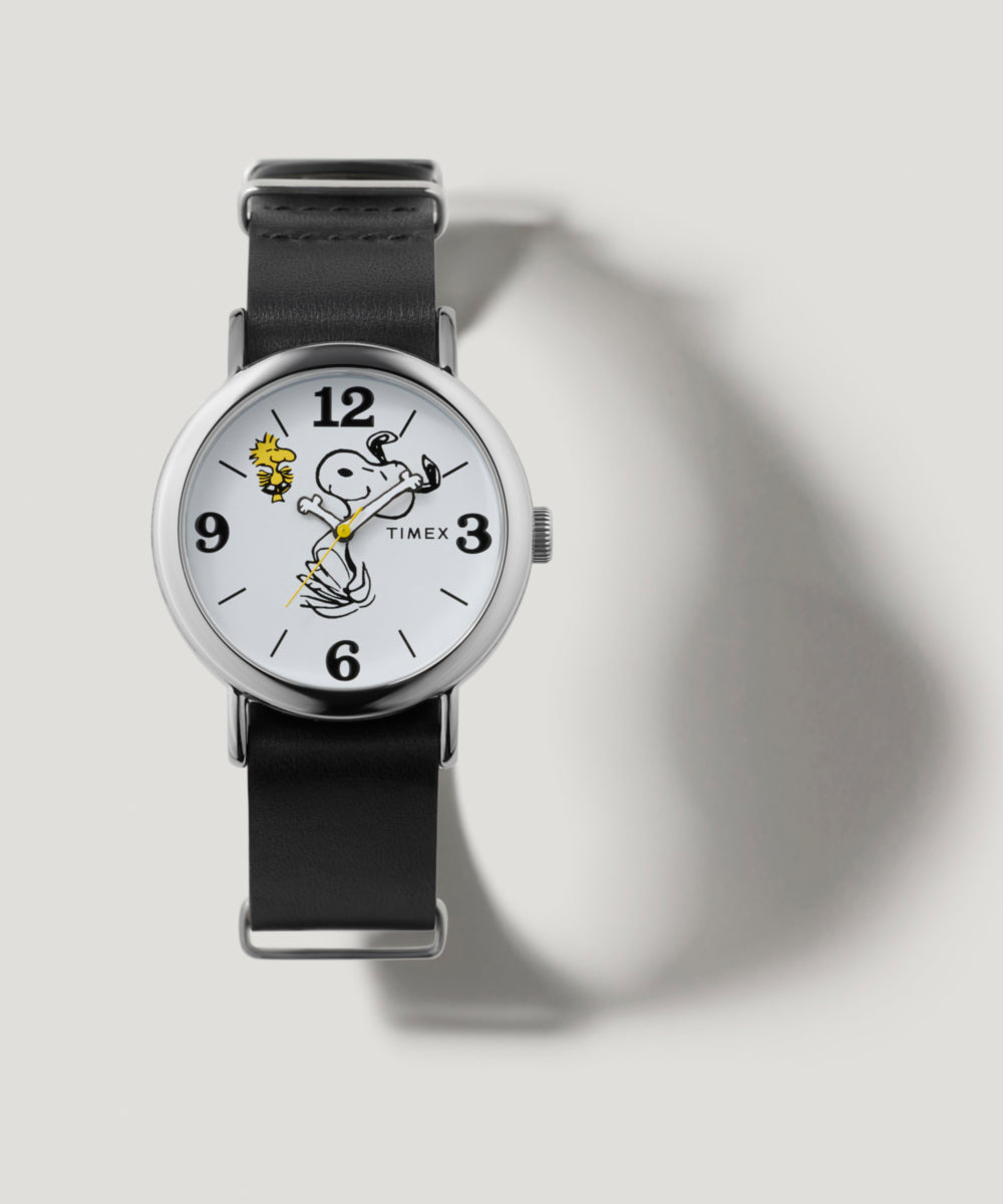 Timex Peanuts x Timex Weekender Snoopy 40mm Leather Strap Watch