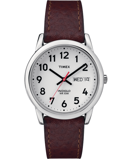 Timex Easy Reader Day Date 35mm Leather Strap Watch