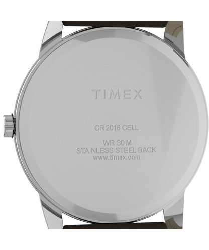 Timex Easy Reader Day Date 35mm Leather Strap Watch
