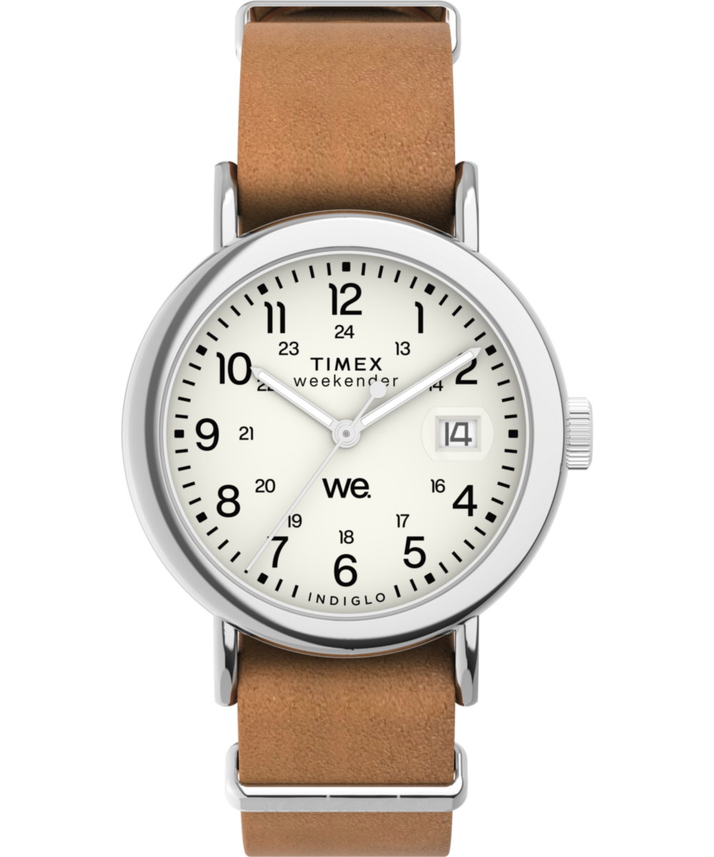 Timex Weekender 37mm Leather Strap Watch