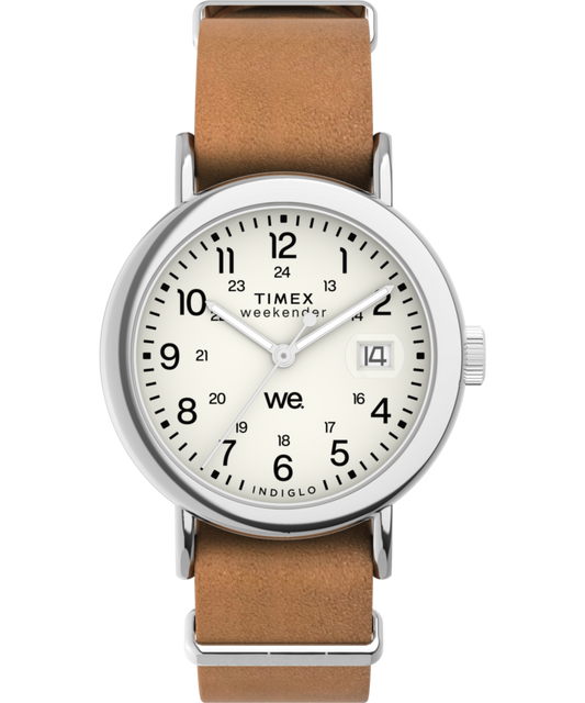 Timex Weekender 37mm Leather Strap Watch