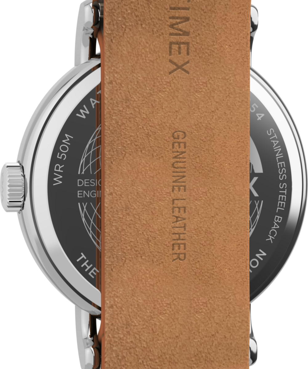 Timex Weekender 37mm Leather Strap Watch