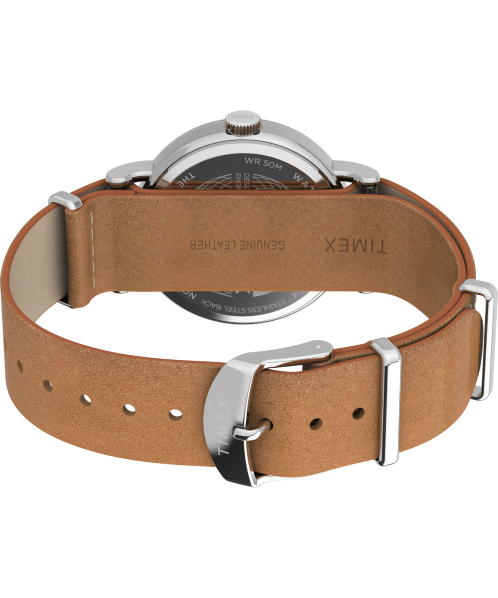 Timex Weekender 37mm Leather Strap Watch