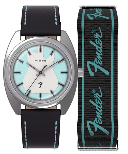 Timex Fender x Timex 37mm Leather Strap Watch Giftset