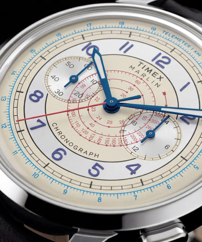 Timex Marlin Neo Classic Chronograph 40mm Leather Strap Watch