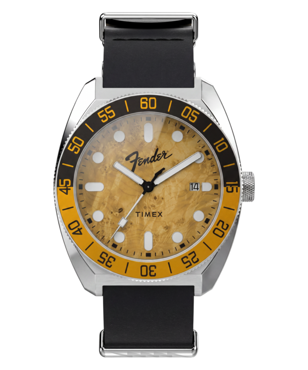Timex Fender x Timex Automatic 41mm Leather Strap Watch