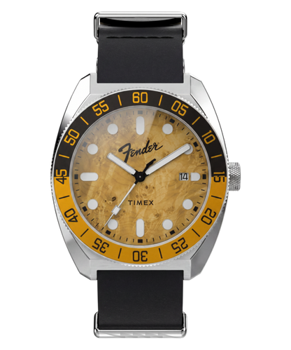 Timex Fender x Timex Automatic 41mm Leather Strap Watch