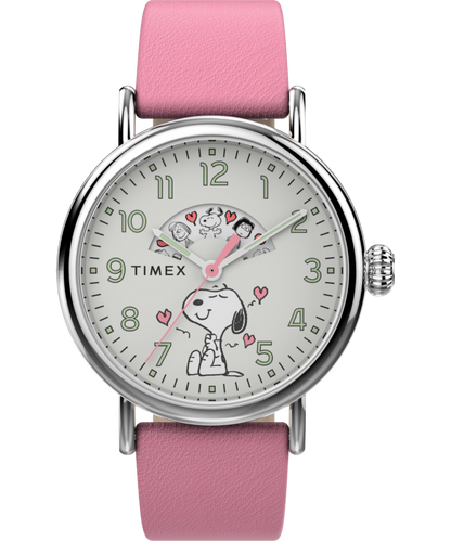Timex Peanuts x Timex Standard Valentine's 40mm Leather Strap Watch
