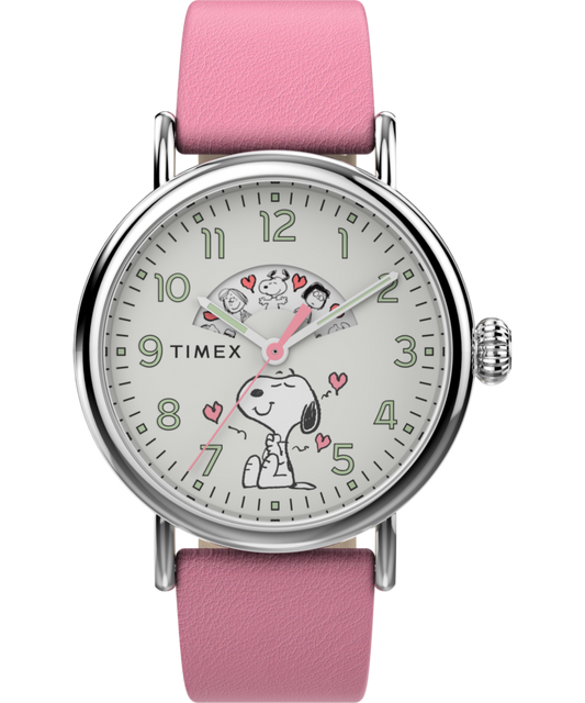 Timex Peanuts x Timex Standard Valentine's 40mm Leather Strap Watch