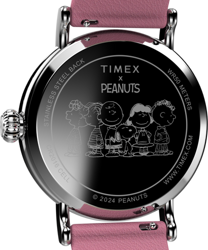 Timex Peanuts x Timex Standard Valentine's 40mm Leather Strap Watch