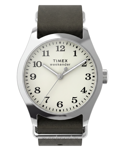 Timex Timex Weekender New England 34mm Leather Strap Watch