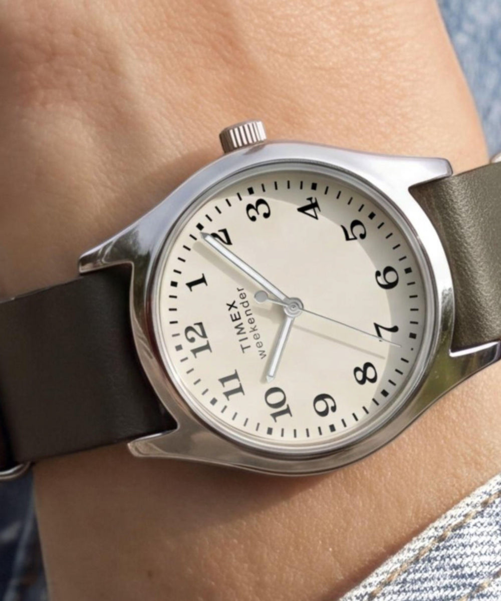 Timex Timex Weekender New England 34mm Leather Strap Watch
