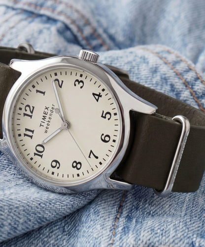 Timex Timex Weekender New England 34mm Leather Strap Watch