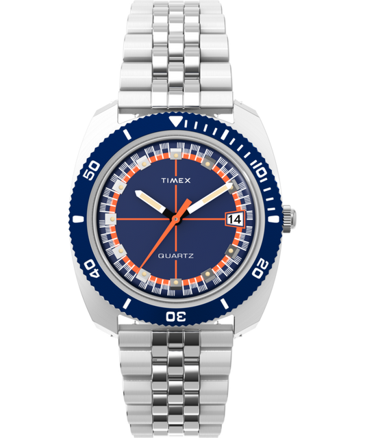Timex Q Timex 1971 Velocity 36mm Stainless Steel Bracelet Watch