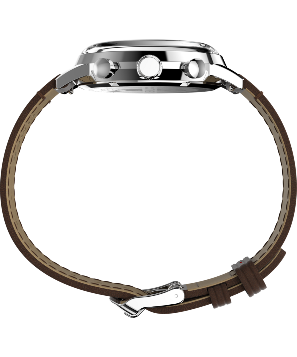 Timex Marlin Chronograph Tachymeter 40mm Leather Strap Watch