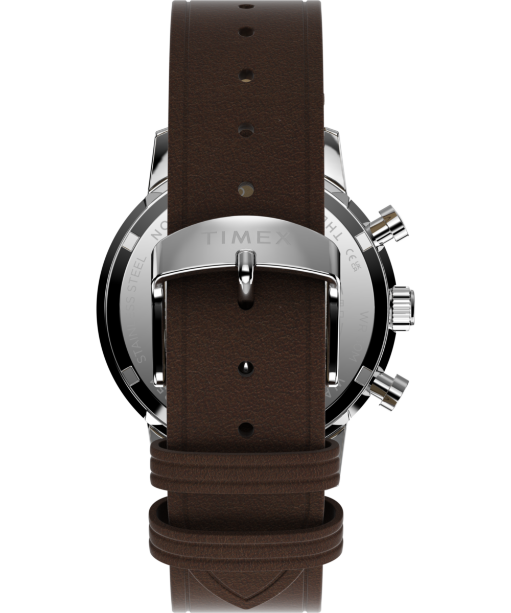 Timex Marlin Chronograph Tachymeter 40mm Leather Strap Watch