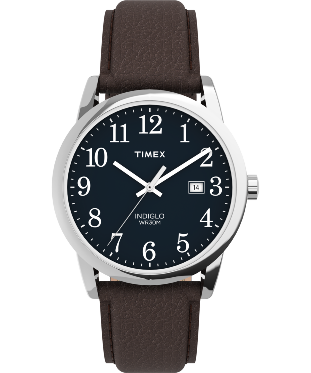 Timex Easy Reader 38mm Leather Strap Watch