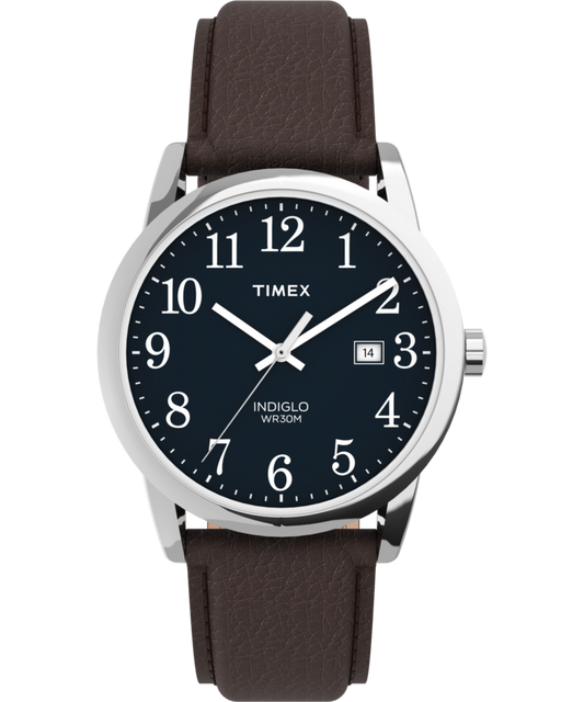Timex Easy Reader 38mm Leather Strap Watch