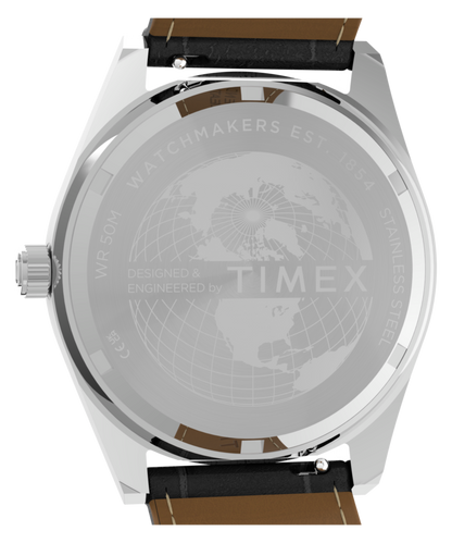 Timex Q Timex Blue Vega 38mm Leather Strap Watch